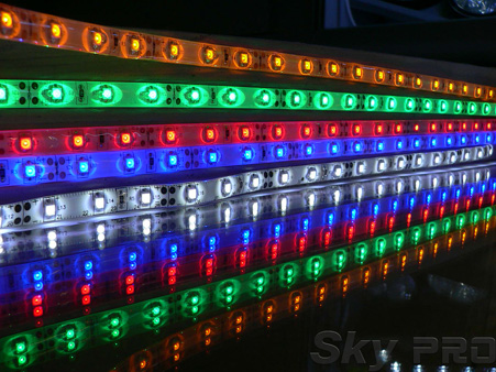 Цветная светодиодная лента RGB